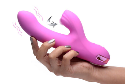 5 Star 13X Silicone Pulsing and Rabbit Vibrator - Pink - The Dildo Hub