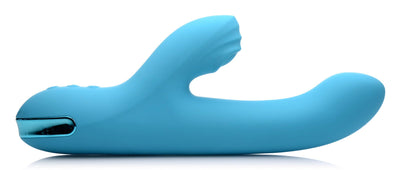 5 Star 13X Silicone Pulsing and Rabbit Vibrator - Teal - The Dildo Hub