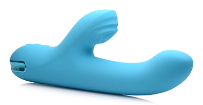 5 Star 13X Silicone Pulsing and Rabbit Vibrator - Teal - The Dildo Hub