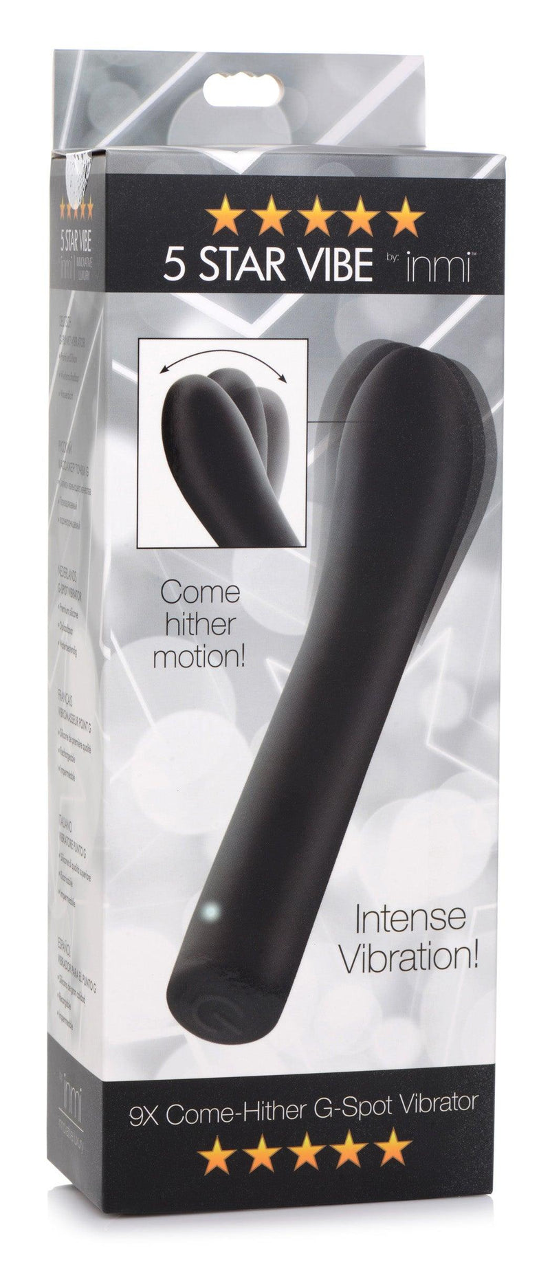 5 Star 9X Come-Hither G-Spot Silicone Vibrator - Black - The Dildo Hub