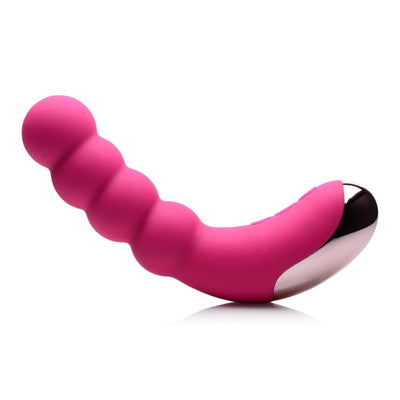 50X Silicone Beaded Vibrator - Pink - The Dildo Hub