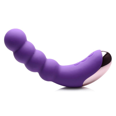 50X Silicone Beaded Vibrator - Purple - The Dildo Hub