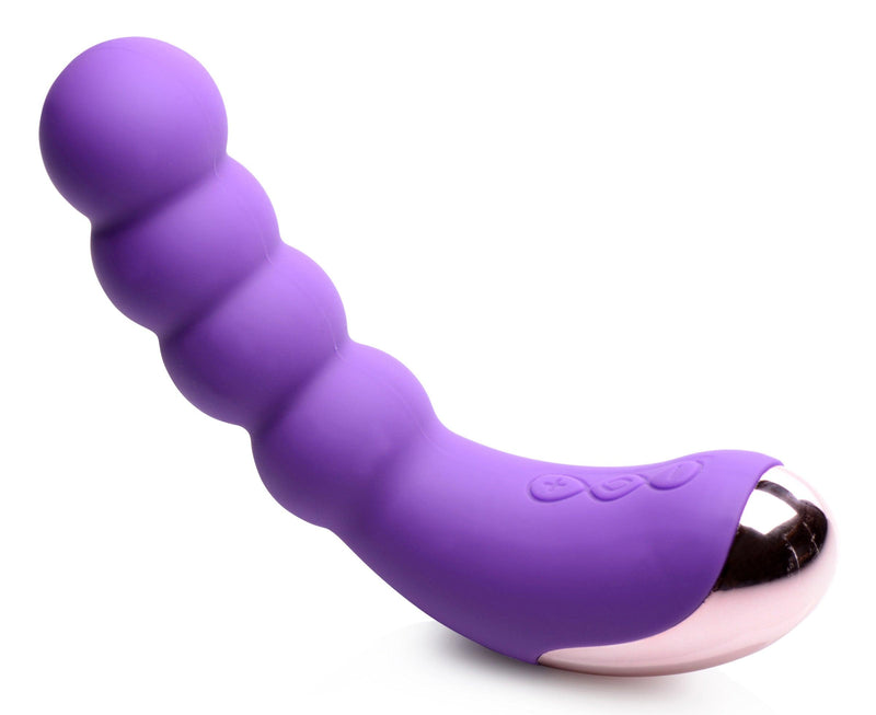 50X Silicone Beaded Vibrator - Purple - The Dildo Hub