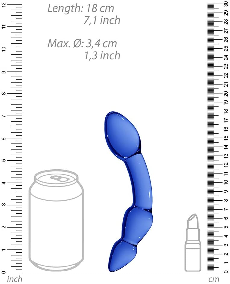 Superior Blue Double-Ended Glass Dildo - 7 Inches | Chrystallino  from thedildohub.com