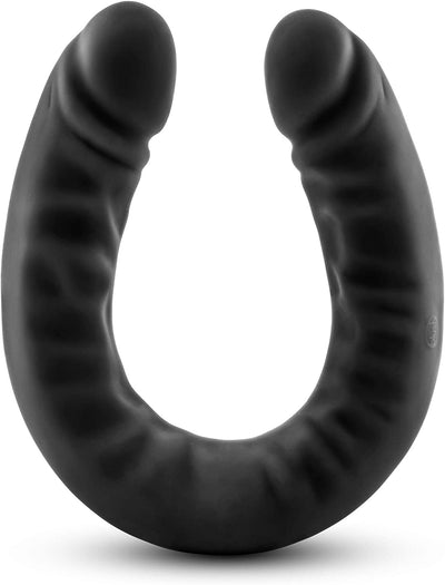 Ruse Silicone Double Headed Dildo-Black 18" Sex Toys from thedildohub.com