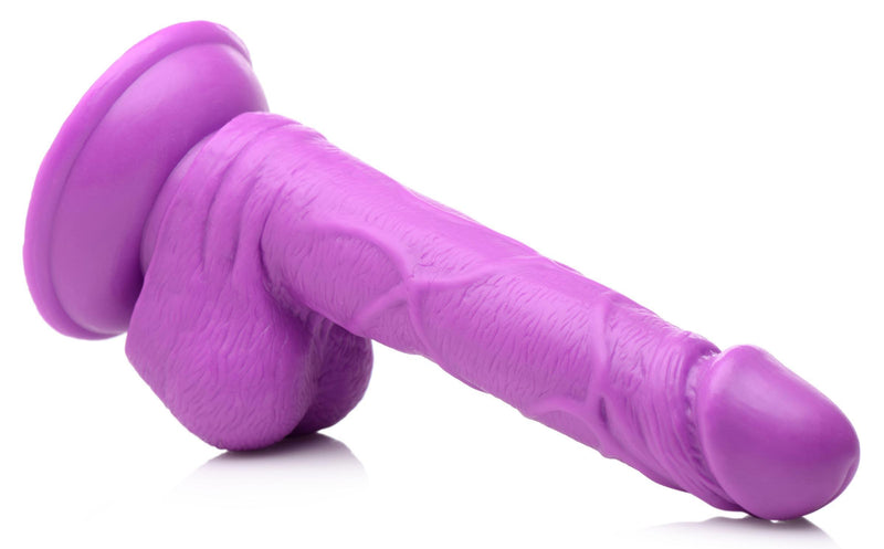 6.5 Inch Realistic Dildo with Balls - Purple - The Dildo Hub