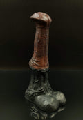 Custom Mustang Small Animal Dildo in Platinum Silicone