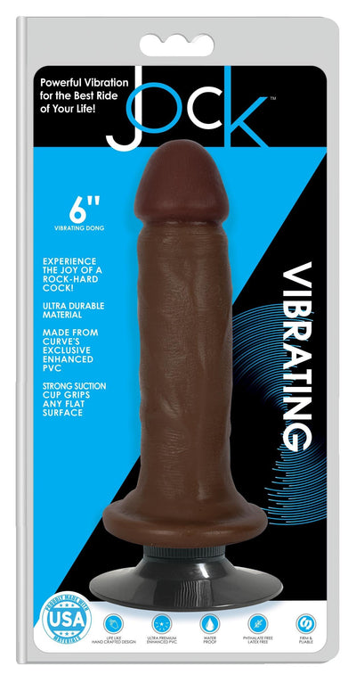 6 Inch Dark Jock | Small Realistic Vibrating Dildo - The Dildo Hub