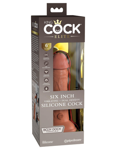 6 Inch King Cock | Realistic Vibrating Dildo - Lifelike Dildo - Vibrating Dildo - The Dildo Hub