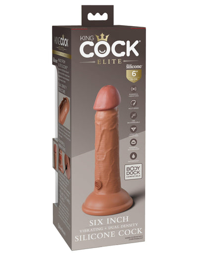 6 Inch King Cock | Realistic Vibrating Dildo - Lifelike Dildo - Vibrating Dildo - The Dildo Hub