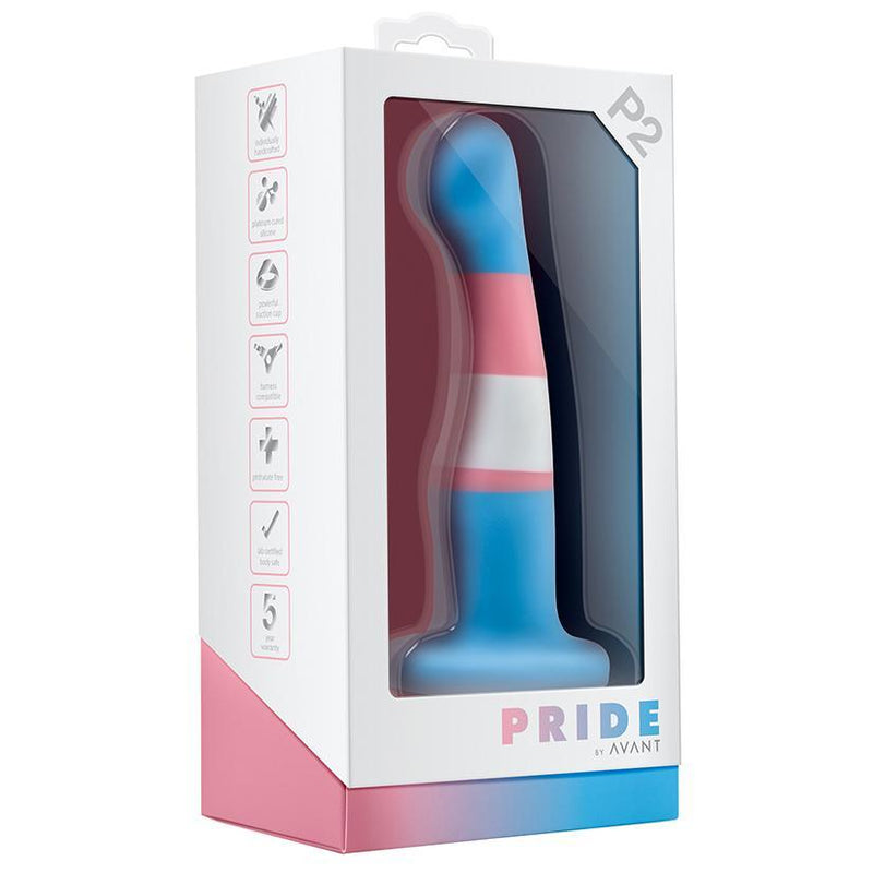 6 Inch Pride P2 True Blue Silicone Dildo With Suction Cup Base - The Dildo Hub