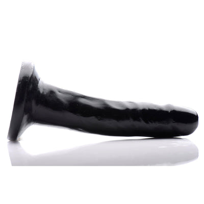 6 Inch Slim Dildo- Black - The Dildo Hub