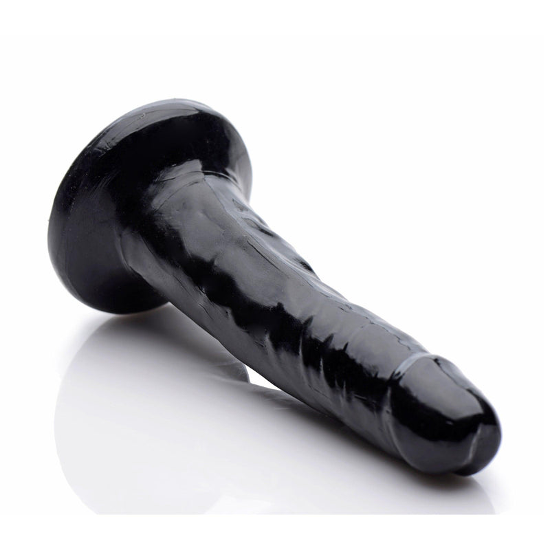 6 Inch Slim Dildo- Black - The Dildo Hub