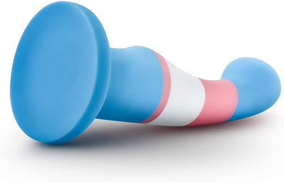 Avant Pride P2 True Blue Silicone Dildo With Suction Cup Base - 6 Inches | Blush  from thedildohub.com