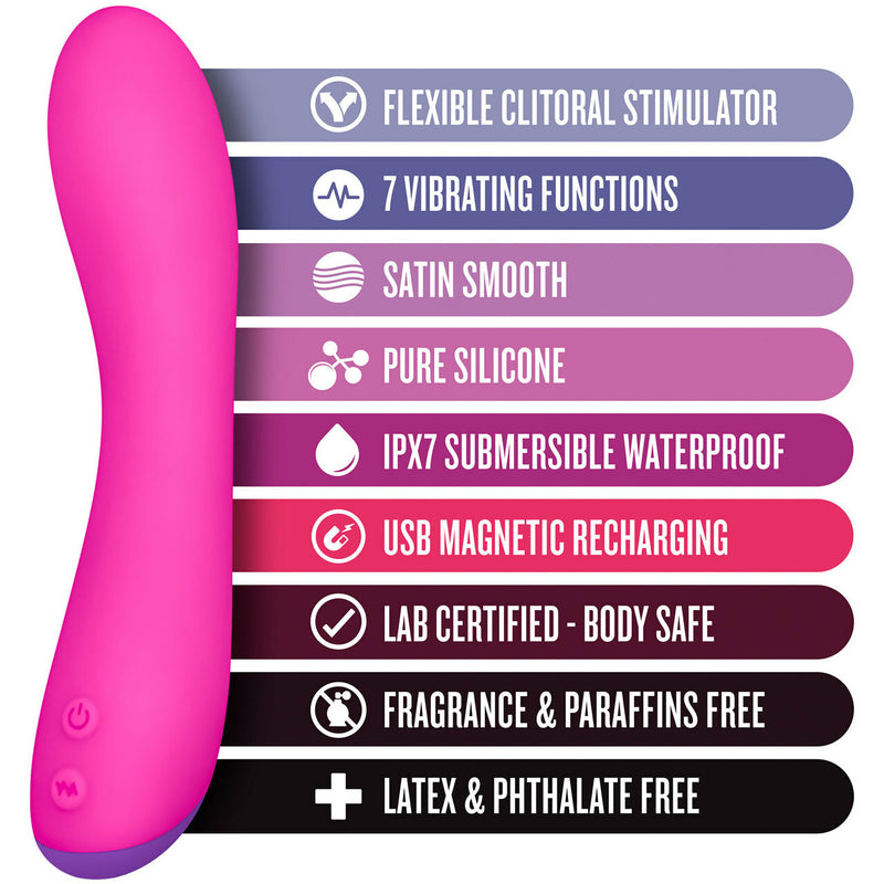 Aria Magnify Luxurious Silicone G-Spot Vibrator | Blush  from thedildohub.com
