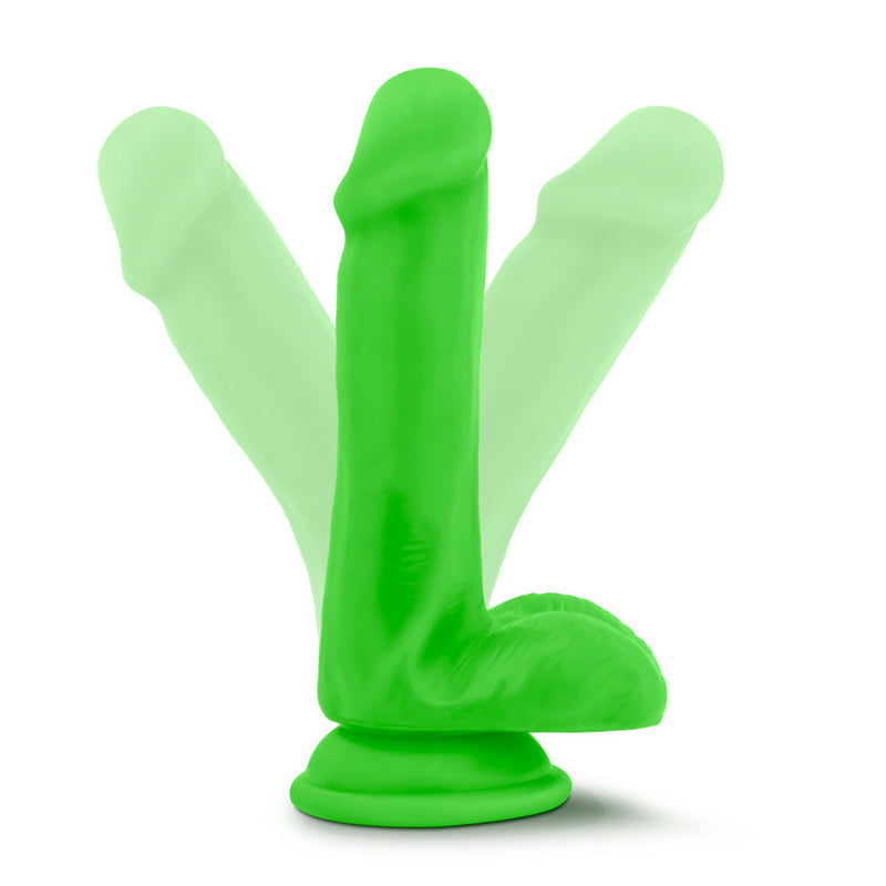 Neo Elite Silicone Dual Density Cock with Balls-Neon Green 6"  from thedildohub.com