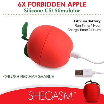 6X Forbidden Apple Silicone Clit Stimulator - The Dildo Hub