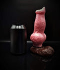 Custom Bernardyn Dog Knot Dildo in Platinum Silicone