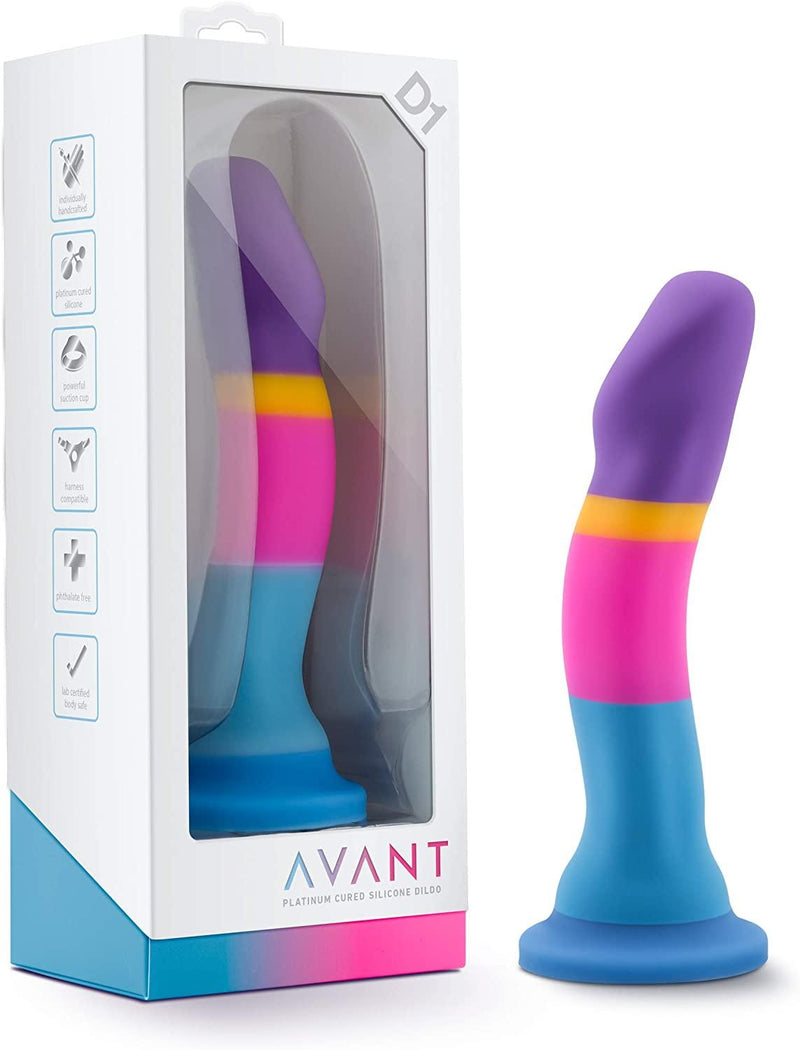 7.5 Inch D1 Hot & Cool Silicone G-Spot Dildo With Suction Cup Base - The Dildo Hub