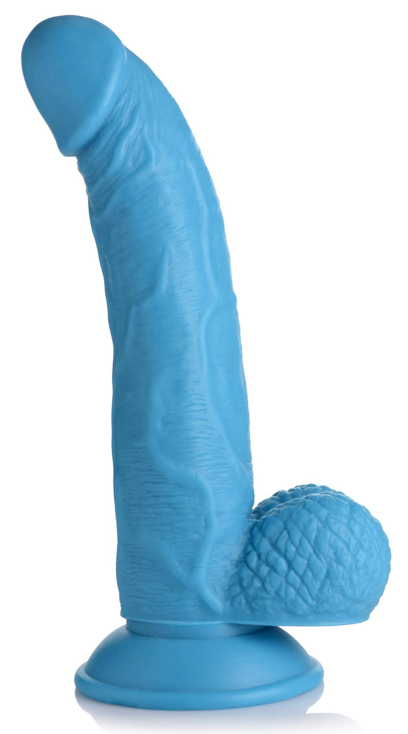 7.5 Inch Realistic Dildo with Balls - Blue - The Dildo Hub