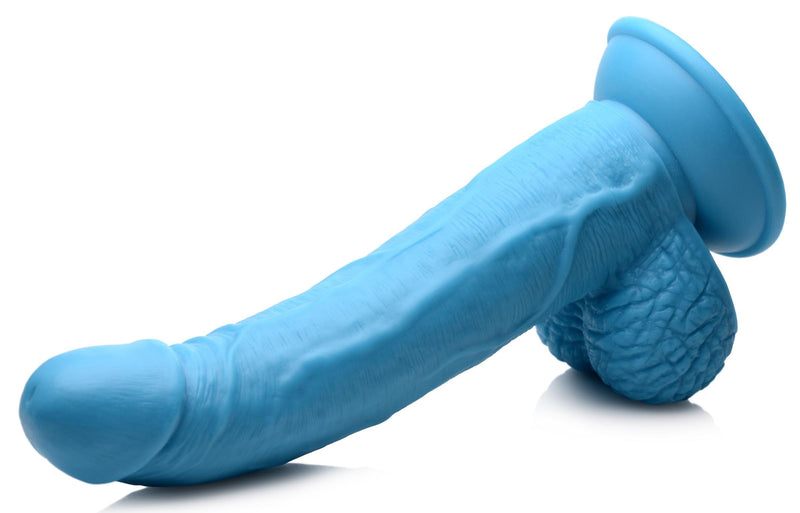 7.5 Inch Realistic Dildo with Balls - Blue - The Dildo Hub