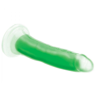 7 Inch Glow-in-the-Dark Silicone Dildo - Green - The Dildo Hub