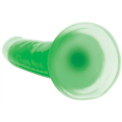 7 Inch Glow-in-the-Dark Silicone Dildo - Green - The Dildo Hub