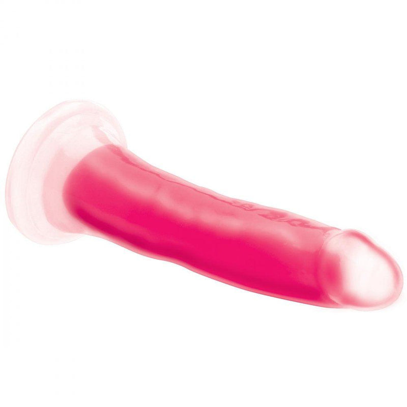 7 Inch Glow-in-the-Dark Silicone Dildo - Pink - The Dildo Hub