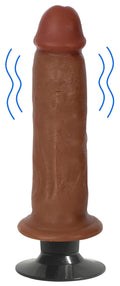 JOCK Brown 7 Inch Vibrating Realistic Dildo