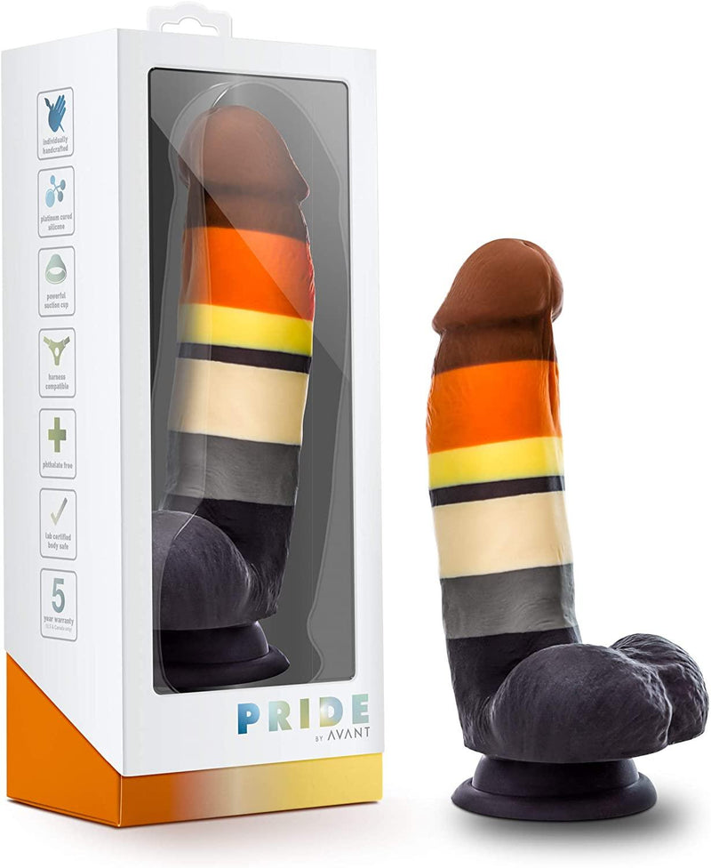 7 Inch Pride P9 Bear Silicone Dildo With Suction Cup Base - The Dildo Hub