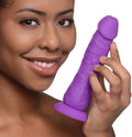 7 Inch Realistic Silicone Dildo - Grape