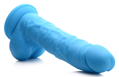 7 Inch Realistic Silicone Dildo with Balls - Berry - The Dildo Hub