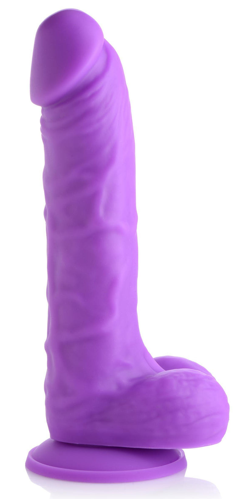 7 Inch Realistic Silicone Dildo with Balls - Grape - The Dildo Hub