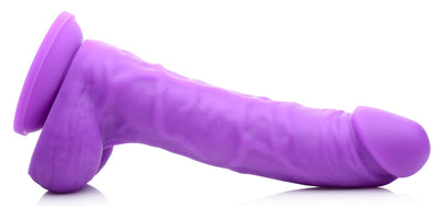 7 Inch Realistic Silicone Dildo with Balls - Grape - The Dildo Hub