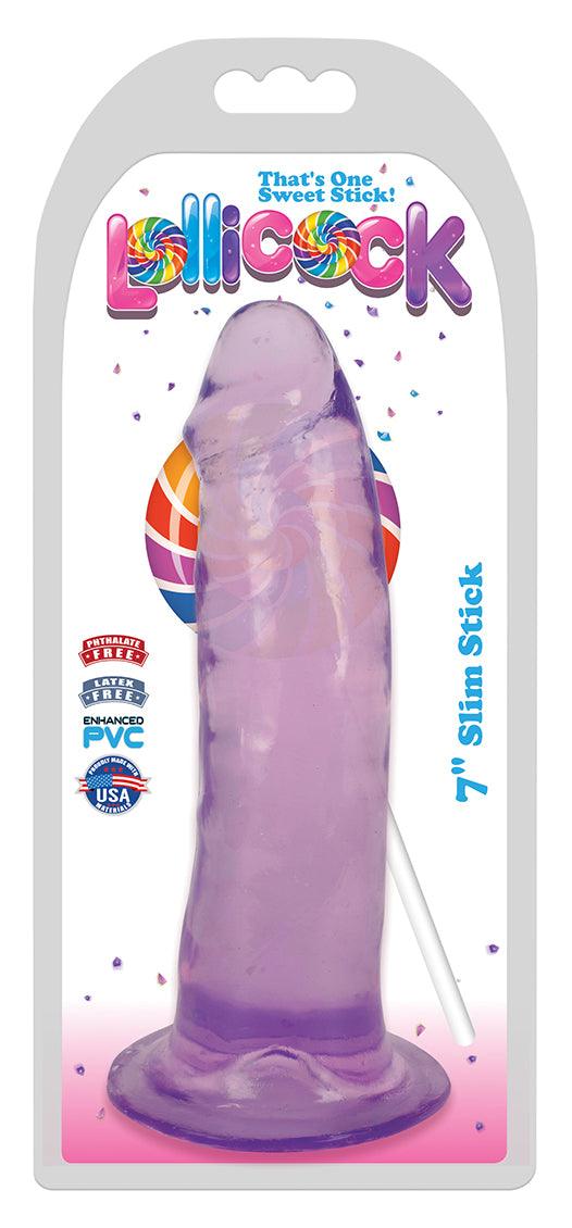 7 Inch Slim Stick Grape Ice Dildo - The Dildo Hub