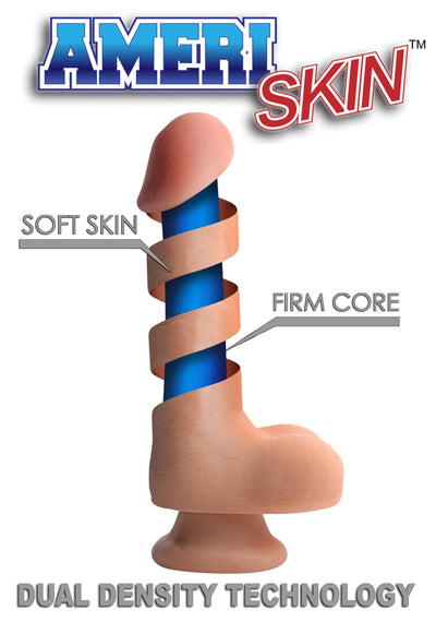 7 Inch Ultra Real Dual Layer Suction Cup Dildo- Medium Skin Tone - The Dildo Hub