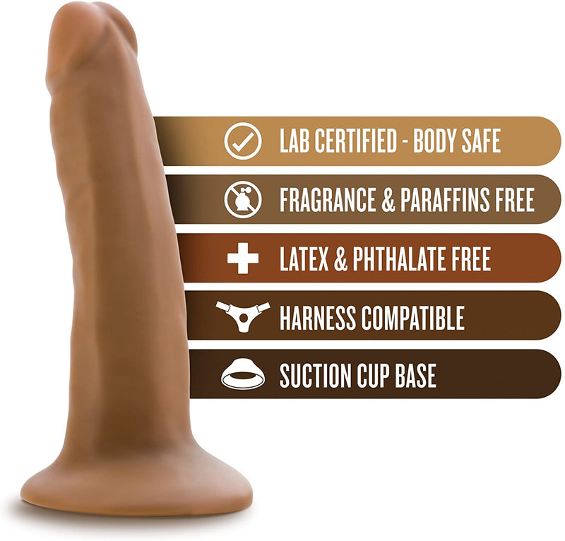 Dr. Skin Mocha Realistic Dildo With Suction Cup - 5.5 Inches | Blush  from thedildohub.com