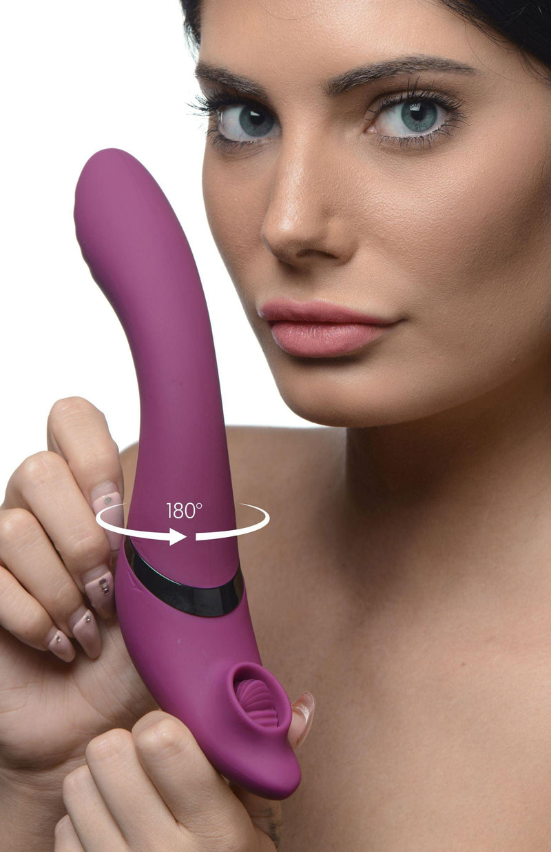 7X 180 Degree Rotating Silicone Swivel Licking Vibrator - The Dildo Hub