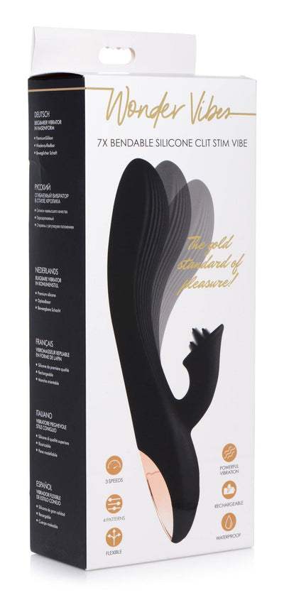 7X Bendable Silicone Clit Stimulating Vibrator - The Dildo Hub