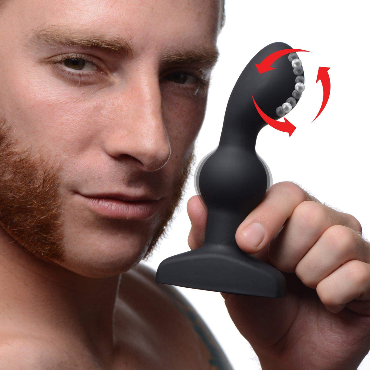 7X P-Spin Vibrating Prostate Stimulator with Spinning Beads - The Dildo Hub