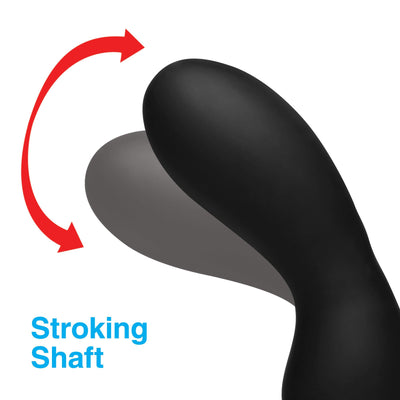 7X P-Stroke Silicone Prostate Stimulator with Stroking Shaft - The Dildo Hub