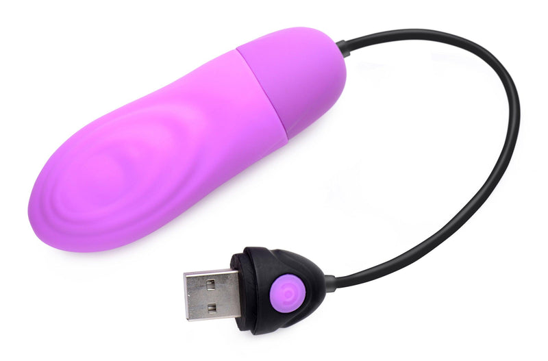 7X Pulsing Rechargeable Silicone Vibrator - Purple - The Dildo Hub