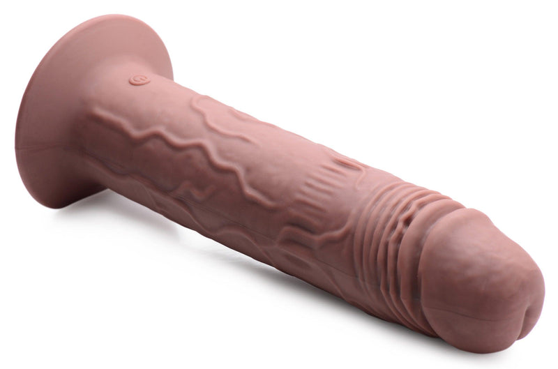 7X Remote Control Vibrating and Thumping Dildo - Dark - The Dildo Hub