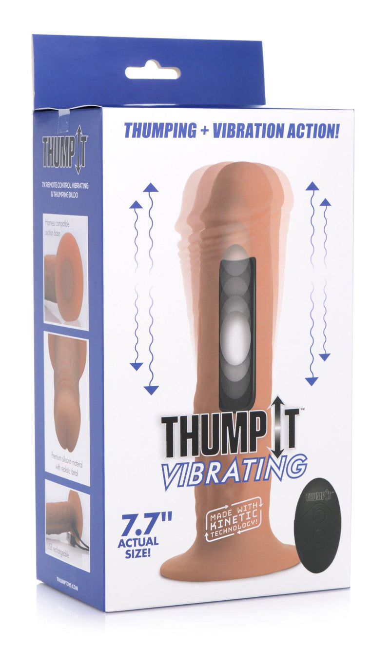 7X Remote Control Vibrating and Thumping Dildo - Medium - The Dildo Hub