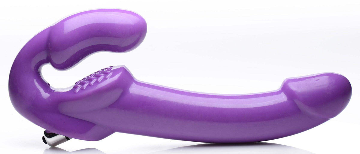 7X Revolver 2 Inch Thick Vibrating Strapless Strap-on - The Dildo Hub