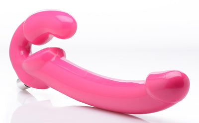 7X Revolver Slim 8 inch Vibrating Strapless Strap-on - The Dildo Hub