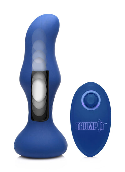 7X Slim Curved Thumping Silicone Anal Plug - The Dildo Hub