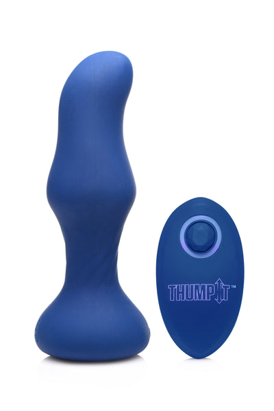 7X Slim Curved Thumping Silicone Anal Plug - The Dildo Hub