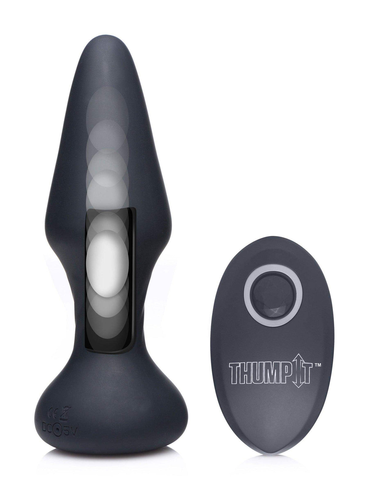 7X Slim Thumping Silicone Anal Plug - The Dildo Hub