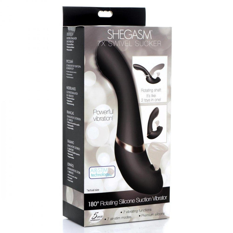 7X Swivel Sucker 180 Rotating Silicone Suction Vibrator - The Dildo Hub